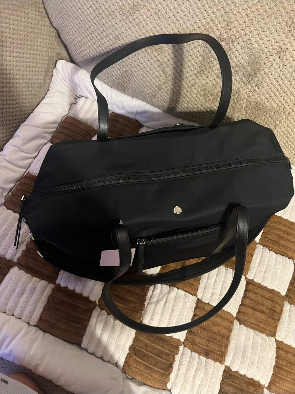 Kate Spade Jae Black Nylon Weekender Duffle NWTS!